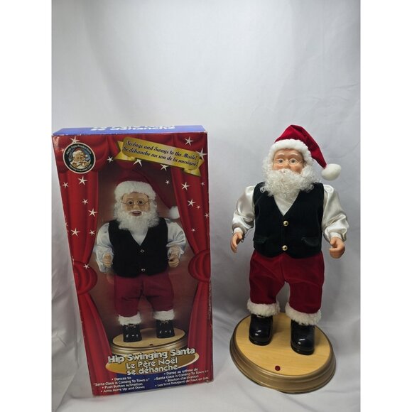 Gemmy Hip Swinging Santa Dances to The Music Of Santa Claus Is Coming To Town - Picture 1 of 16